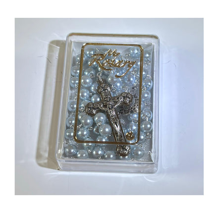 Blue Pearl Rosary Beads