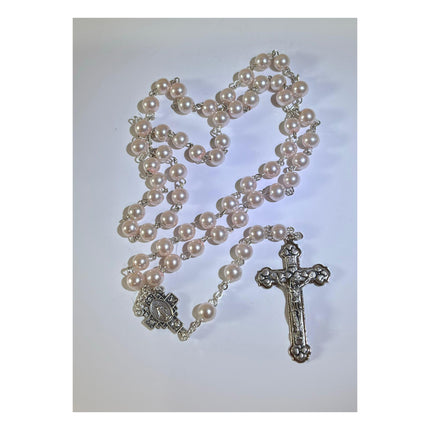Pink Pearl Rosary Beads