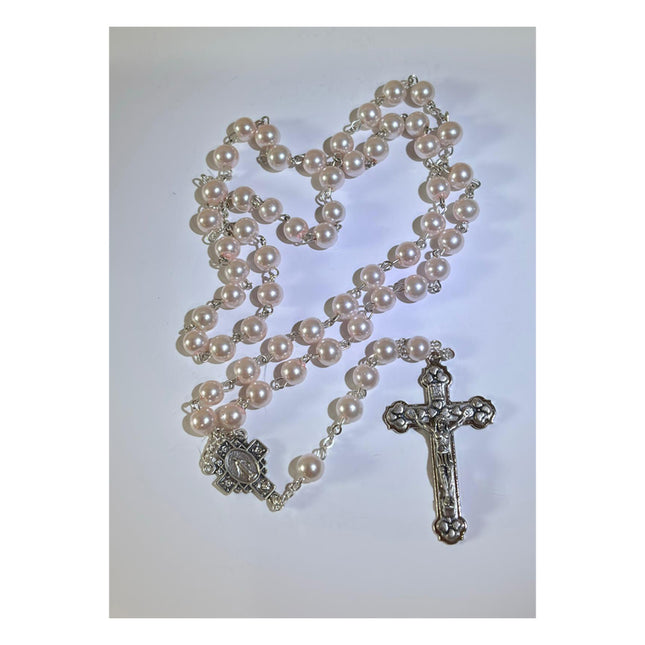 Pink Pearl Rosary Beads
