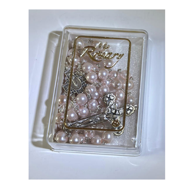Pink Pearl Rosary Beads