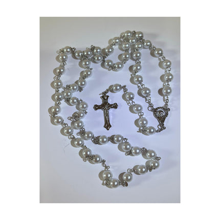 White Pearl Rosary Beads