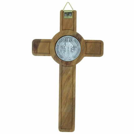 Olive Wood Benedictine Crucifix